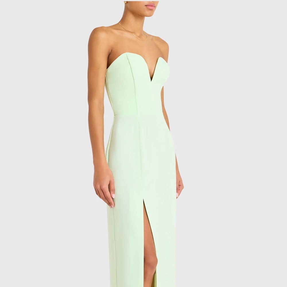 Elegant Mint Green Strapless Dress